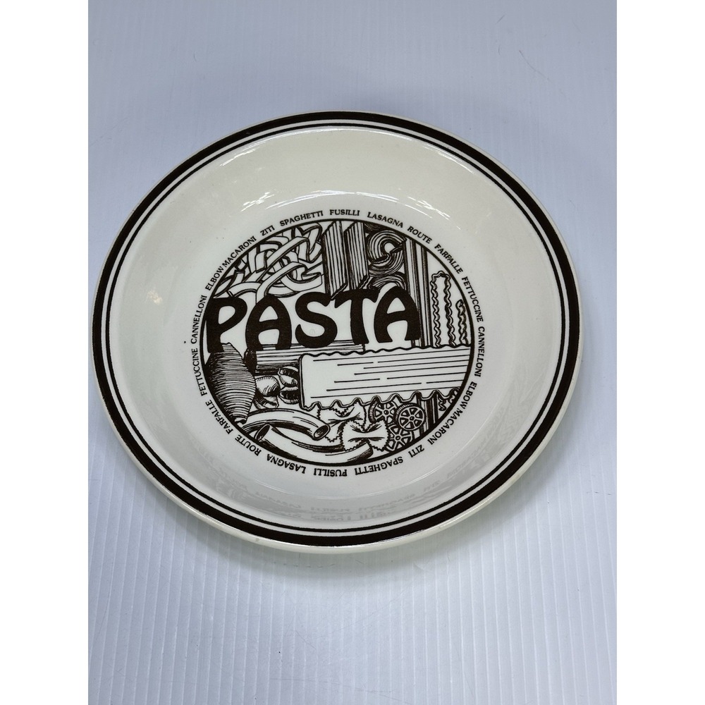 Vintage 1980s Pasta Pie Plate Baked Ziti Recipe on Back